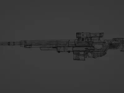 Low Poly Sniper  Free 3D model
