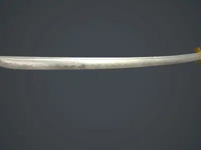 Katana Sword Low-poly 3D model