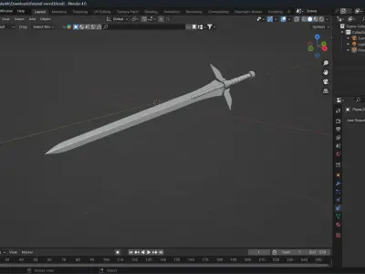 Erza sword from Fairytail 3D model