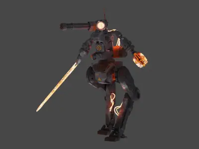 War Robot Low-poly 3D model purchase