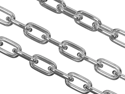 Silver Chain PBR 3D model