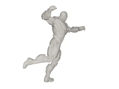 Superhero concept 3D model 2