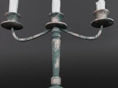 Candlestick Low-poly 3D model shop