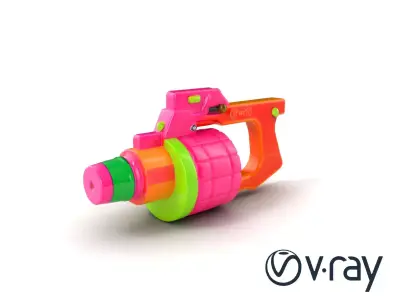Cartoon Style Toy Grenade Launcher model pack Low-poly 3D model