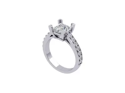 Princess Ring 3D print model 17