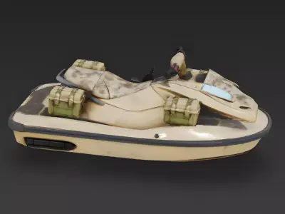 Desert Recon Tactical Jet Ski 3D Model Low-poly 3D model