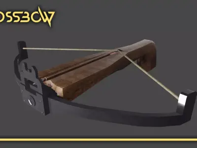 Crossbow And Arrow Free low-poly 3D model