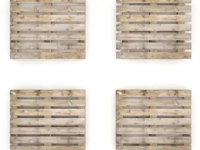 European wood pallet - 01 Low-poly 3D model