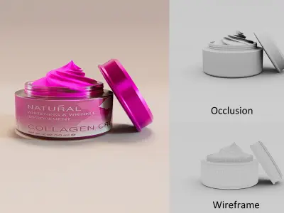 Face Cream Low-poly 3D model