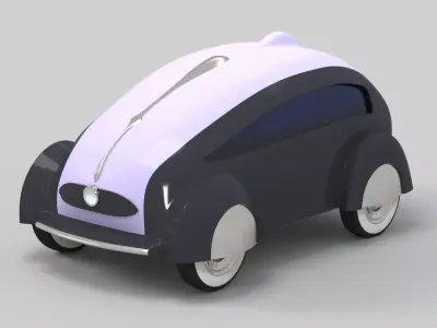  Sci Fi Concept Car Blue  3D model