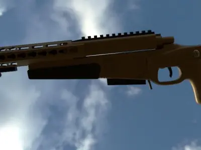 LC 42 Rifle Low-poly 3D model