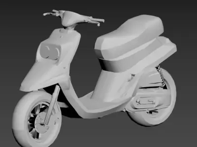 mbk booster spirit yamaha bws  Low-poly 3D model