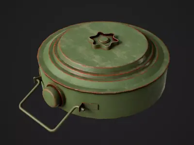 Anti-Tank Mine Low-poly 3D model