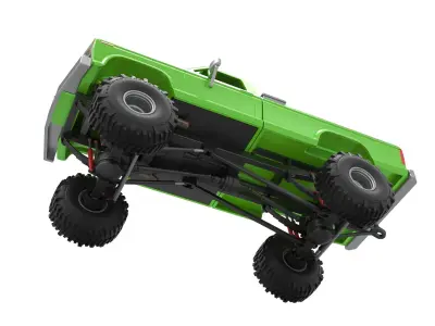 Wheel Standing Mega Truck Scale 1 to 25 3D print model