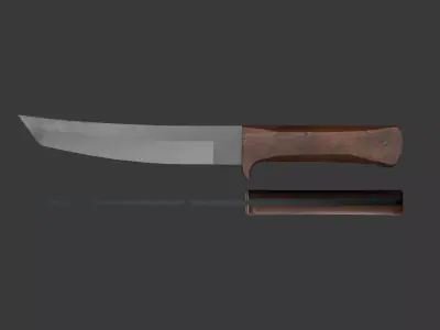 Game and VR -AR Ready Knife Low-poly 3D model