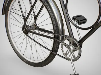 Biycle - Monark Black Low-poly 3D model