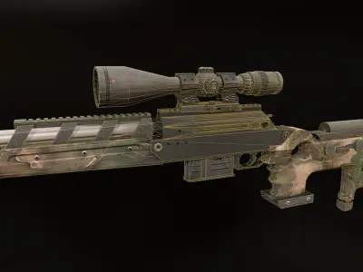 TPG-1 sniper rifle Low-poly 3D model