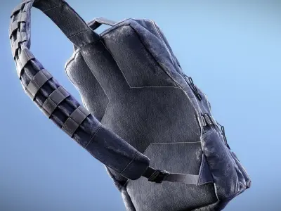Backpack Game-Ready Low-poly 3D model