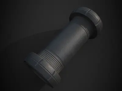 cycle handle grip lowpoly game asset Low-poly 3D model