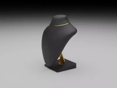 Necklace display bust 3D model
