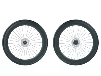 Carbon wheels road bike disc 3D model