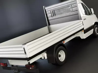 Modern Utility Pickup Truck Low-poly 3D model