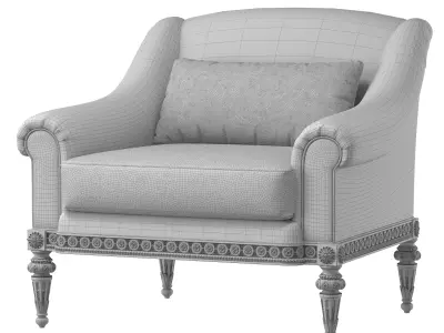 theodore alexander fontenay armchair 3D model