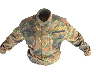 Military jacket of Bundeswehr Uniform 25 Low-poly 3D model