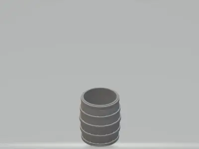 Wooden barrel Free 3D print model