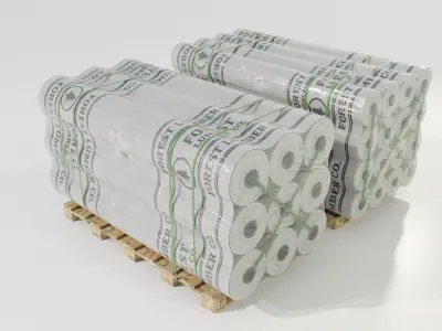 Lumber Wrap Rolls 3D model