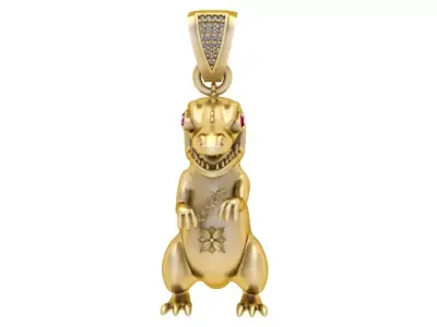 HIP HOP DINOSAUR ANIMAL PENDANT 3D PRITNABLE MODEL 3D print model