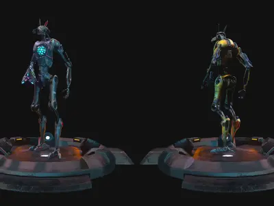Robot Cyborg 4761A Low-poly 3D model
