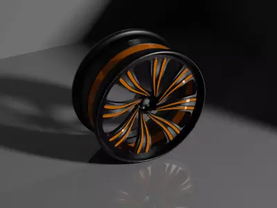 SPORTS CAR RIM - LOW POLY Low-poly 3D model