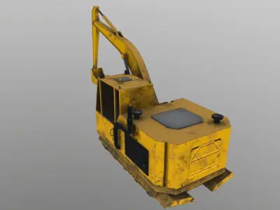 Cyberpunk Work Machines 02 Low-poly 3D model