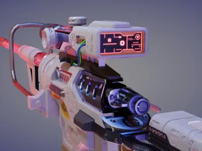 gun pistol game combat  3D model