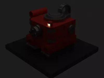 Lowpoly Tank model robot Low-poly 3D model