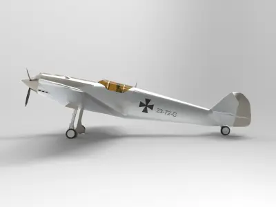 Messerschmitt Bf 109 3D model 8
