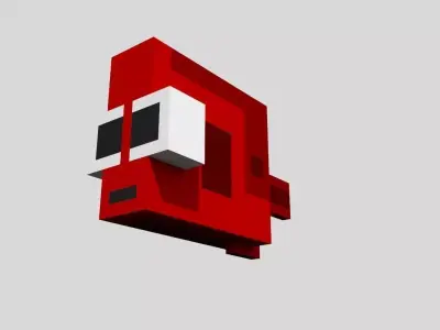 Voxel Fish Low-poly 3D model