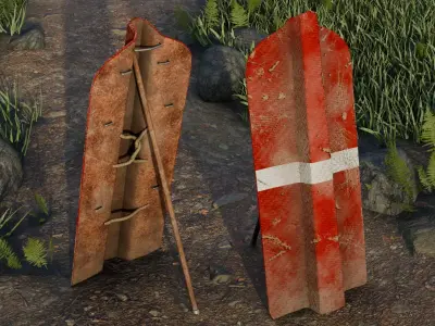 Pavise Shield  Free low-poly 3D model