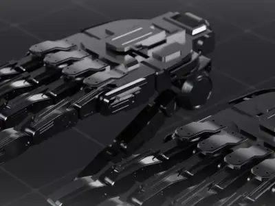 Sci Fi Robotics Hard Surface Kitbash Set Free low-poly 3D model