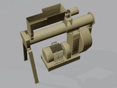 Pellet Sanitization Machine Low-poly 3D model