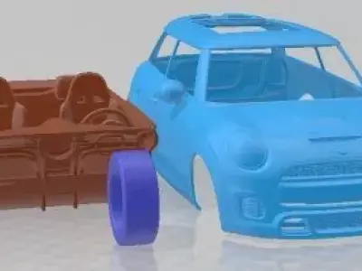 Mini John Cooper Works 2015 Printable Car  3D print model