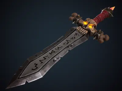 Stylized dagger Low-poly 3D model