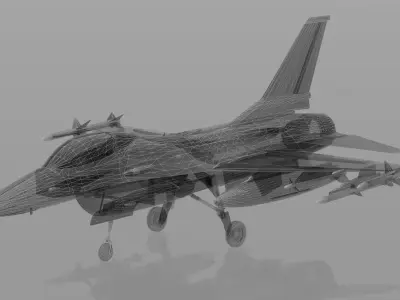 Falcon Fighter Jet 178G - Premium edition  Low-poly 3D model