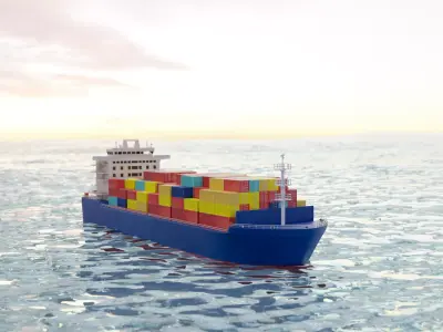 Container ship - Cargo ship 3D model
