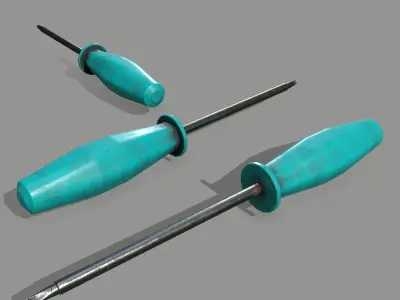screwdriver Low-poly 3D model 33