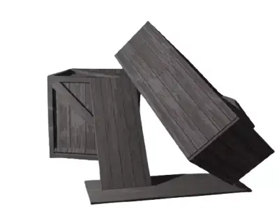 Wooden Crate Free low-poly 3D model 3