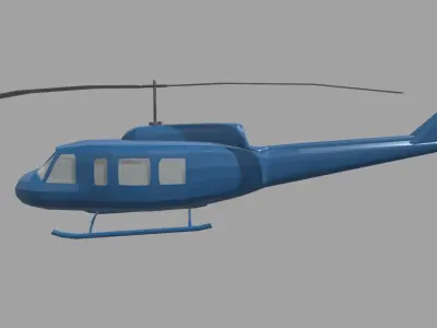 Low Poly Plane 03 Low-poly 3D model