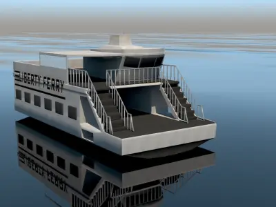 Liberty Ferry Watercraft 3D model 3D model