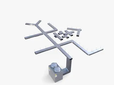 Duct ventilation system V1 3D model